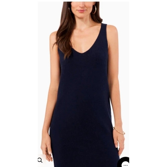 Vince Camuto Women's V-Neck Sleeveless Sweater Dress Size L - Picture 2 of 8